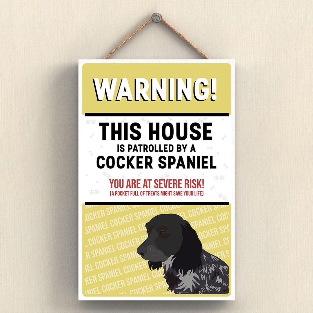Katie Pearson Cocker Spaniel Wooden Wall Décor