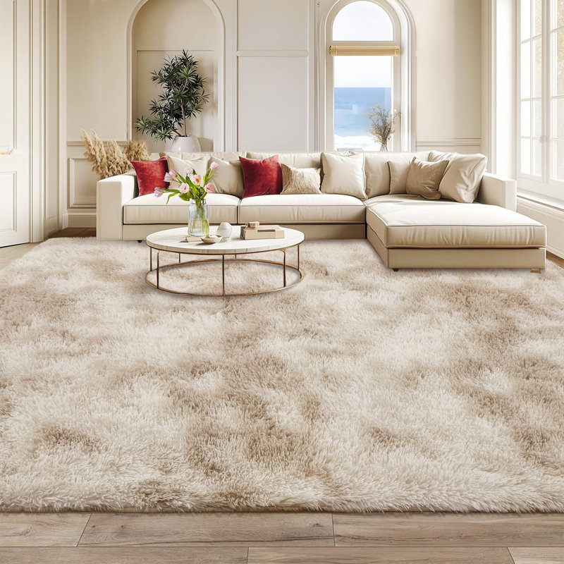 Tapis rectangulaire à poil long à poils longs Beladora, Rectangle 9 pi x 12 pi