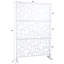 Écrans d'intimité pour l'extérieur 76 po x 48 po, blanc - pour patio, balcon confort Écrans en métal 48 po x 76 po, pour terrasse, décor de jardin-125816243