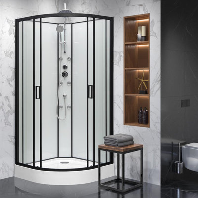 Vidalux Kontrast CC 900 x 900 Quadrant Hydro Shower Cabin
