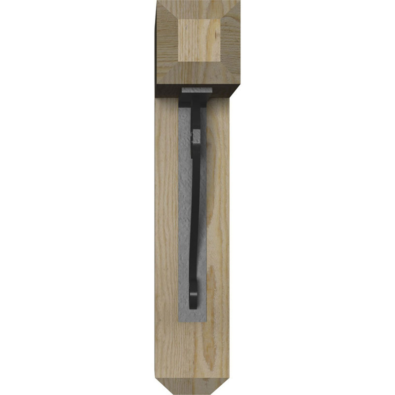 Support de fer Edwards, H 20 po x P 18 po, Sapin de Douglas l 3 1/2 po x T 4 po (lisse)