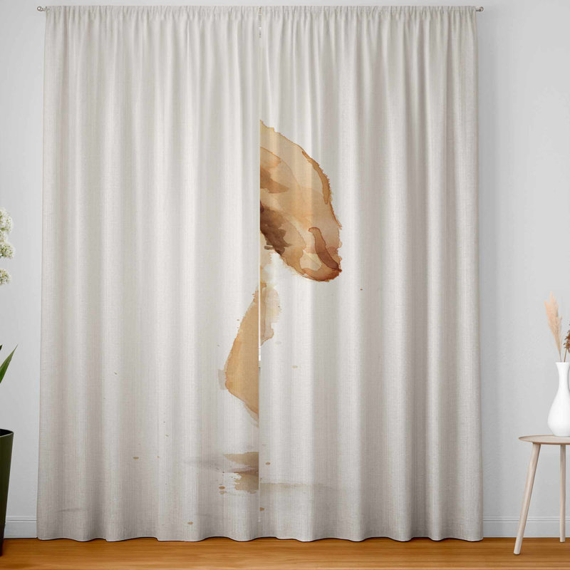 Lop-rabbit Blackout Window Curtain Pair for Home Decor