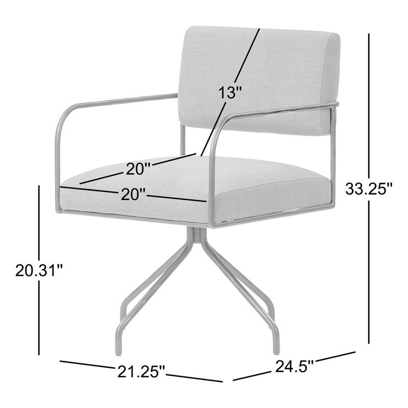 Fenn Desk Chair-Crypton Nomad Mushroom, Crypton Nomad Mushroom Polyester Blend