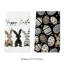 Ensemble de 2 serviettes de cuisine en forme de lapin noir de Pâques-657442935