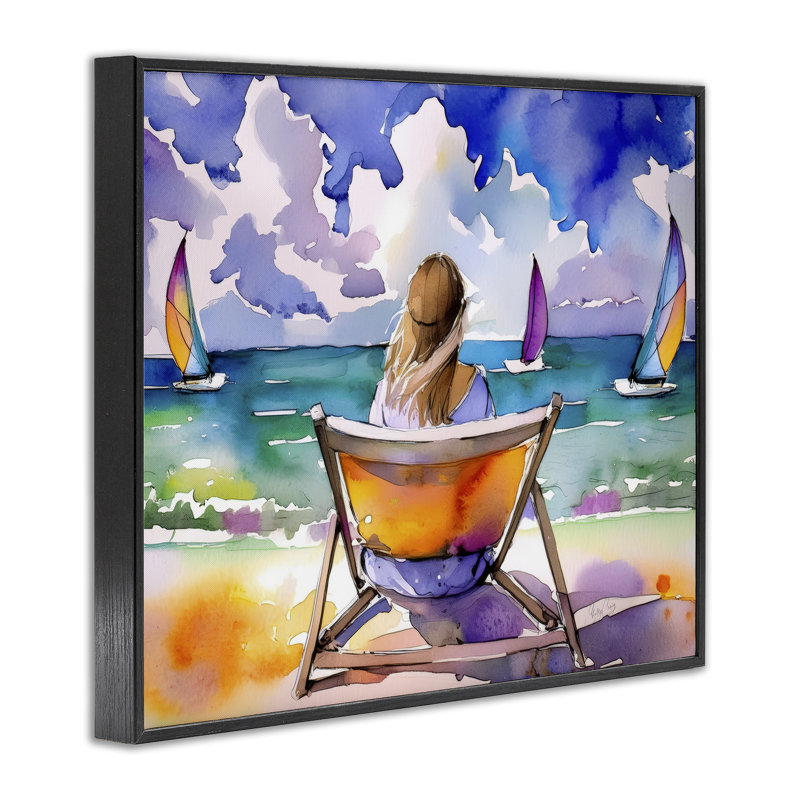 Giclée encadrée de Front Row to Paradise, conception de Shelly Craig, Giclée noire de minuit encadrée, H 11 po x l 14 po