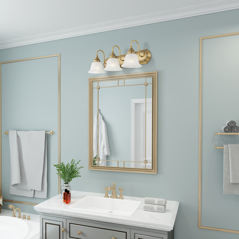 Belmont 3 - Light Dimmable Vanity Light, Antique Brass