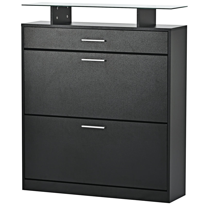 Armoire à chaussures Theonita, Noir