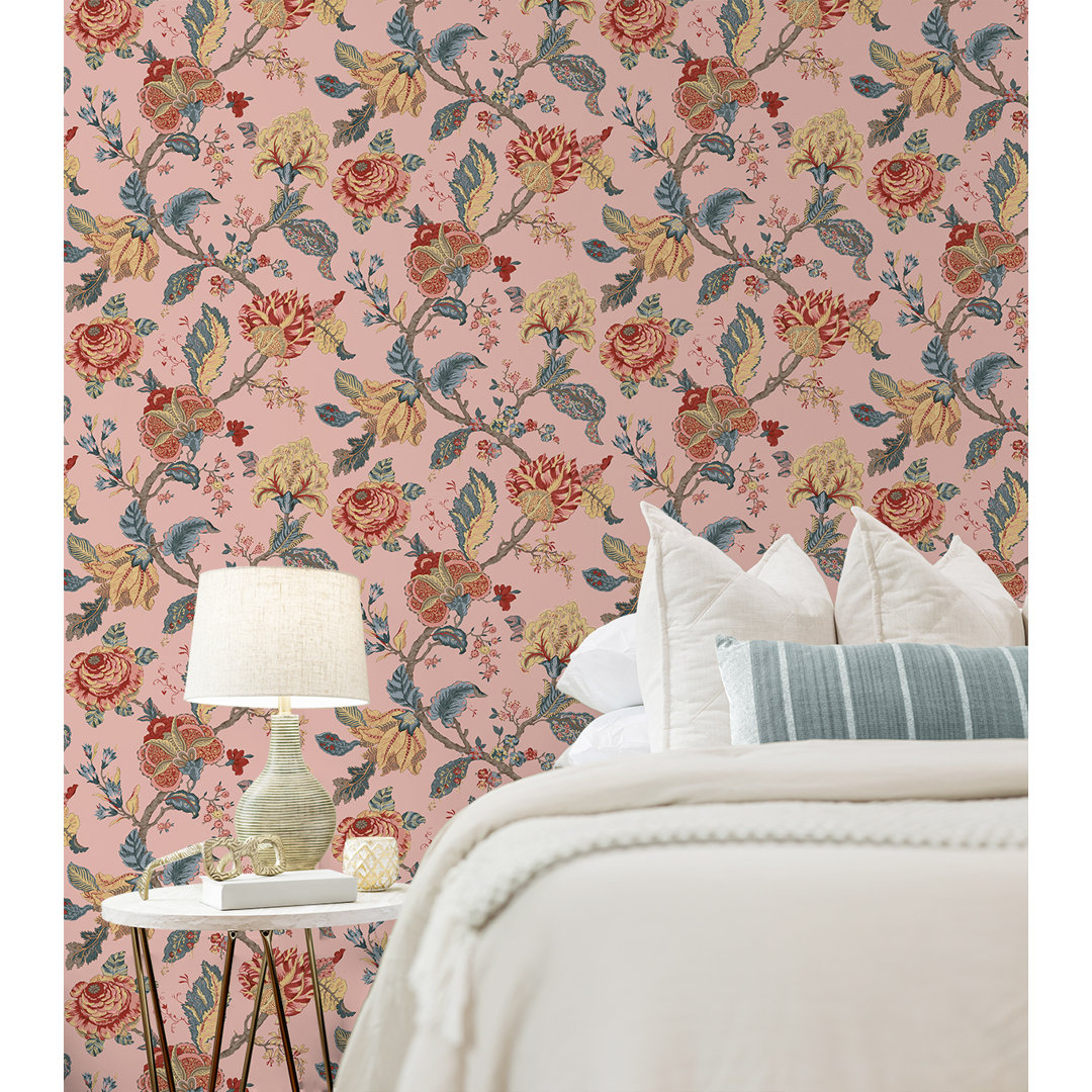 Corbijn Peel & Stick Floral Roll Charlton Home® 