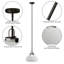 1-Light 12'' Dimmable Dome Modern Single Grey Pendant Light for Kitchen Island.Features Cloud Glass.-1425792057