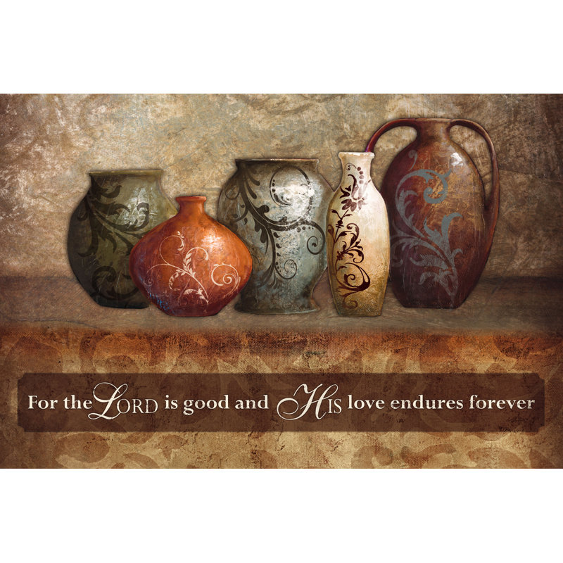 Religious Pottery - Wrapped Canvas Painting, 30cm H x 46cm W x 3.8cm D
