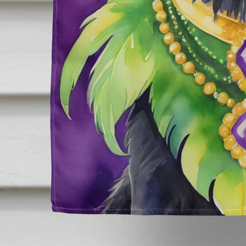 Double Sided 40'' H x 28'' W Polyester Mardi Gras House Flag