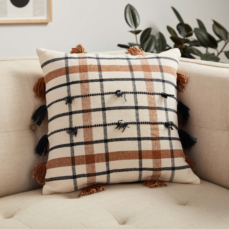Plaid Cotton Pillow Cover