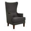 Fauteuil d'appoint à oreilles Iqubal Kori avec garniture cloutée-1158834410