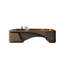 Bureau de direction haut de gamme en bois massif brun de 102,36 po-11793455