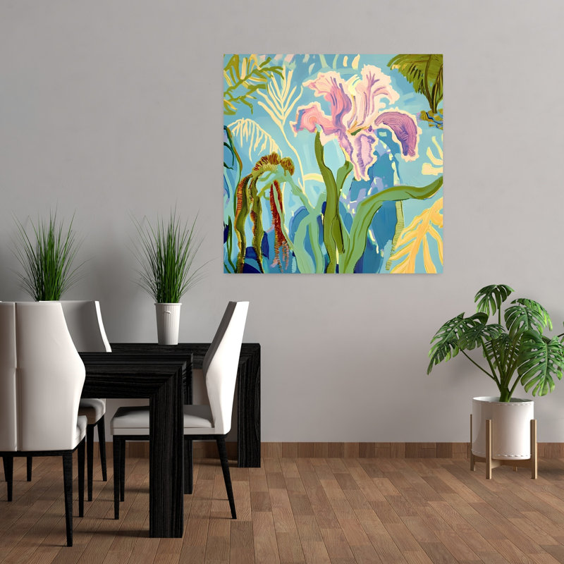 Art contemporain contemporain, art tropical abstrait, H 36 po x l 36 po