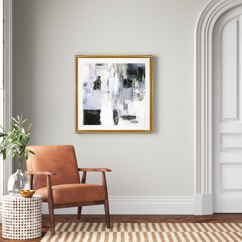 «Cinder Composition II», reproduction d'art sur toile, Cadre doré, H 34,5 po x l 34,5 po x P 1,5 po