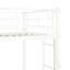 Lit superposé en métal blanc - ajout de chambre à coucher moderne, modèle simple au-dessus du modèle simple, structure en acier pour une durabilité et une stabilité à long terme, espace de sommeil silencieux et silencieux, capacité de charge élevée, coffre-fort-793402063