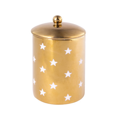 Bougie, or avec étoiles blanches