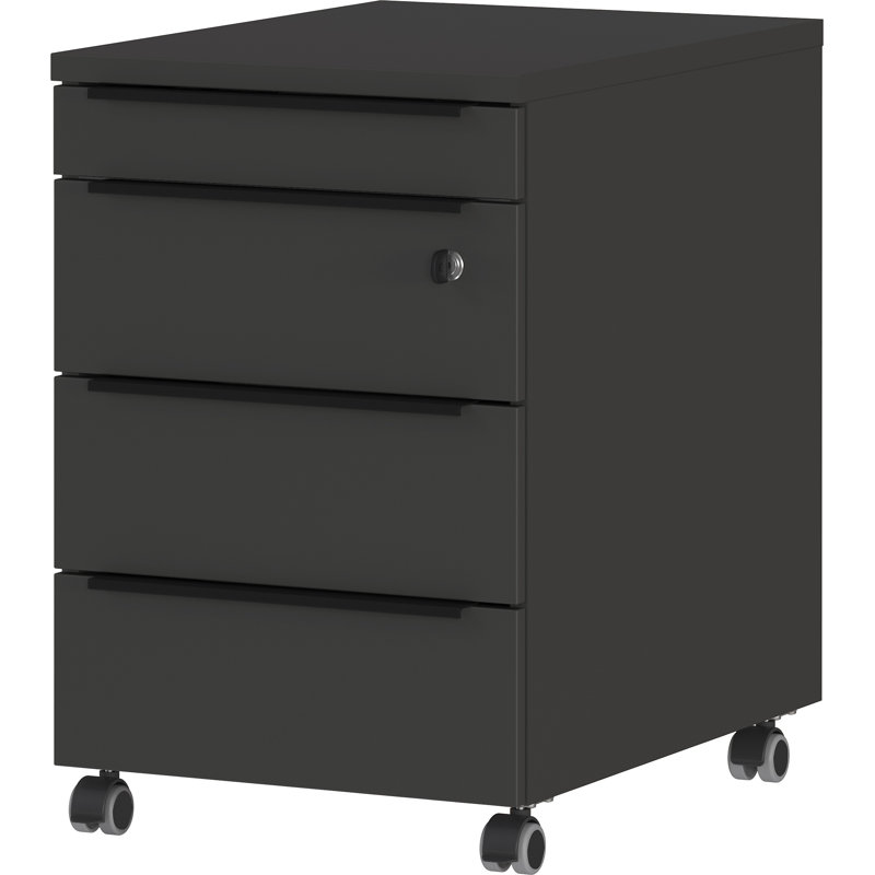 Mastandrea 63cm Wide 4 -Drawer Mobile File Cabinet, Graphite