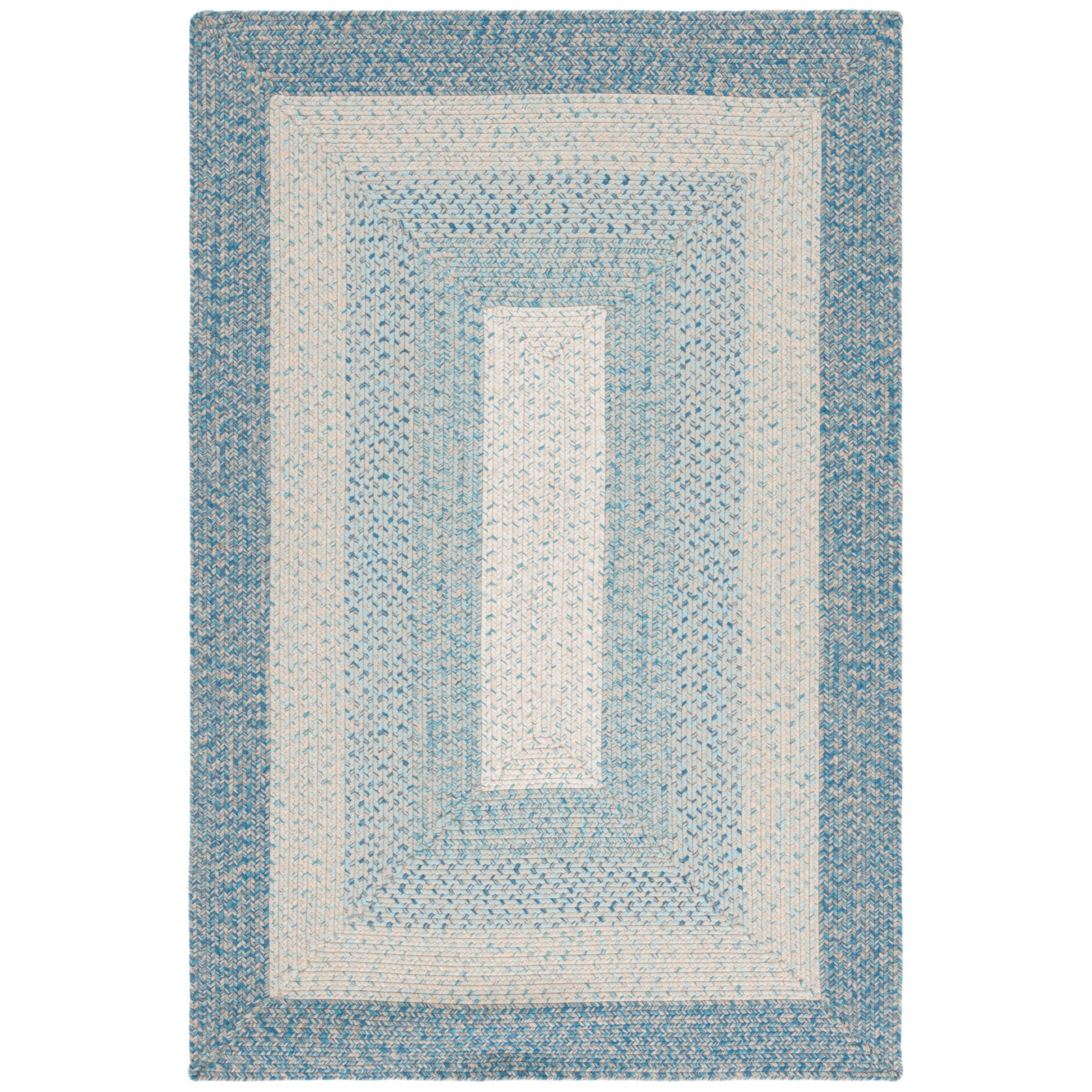 Washable Hand-Woven Chevron Rug, Round 3'