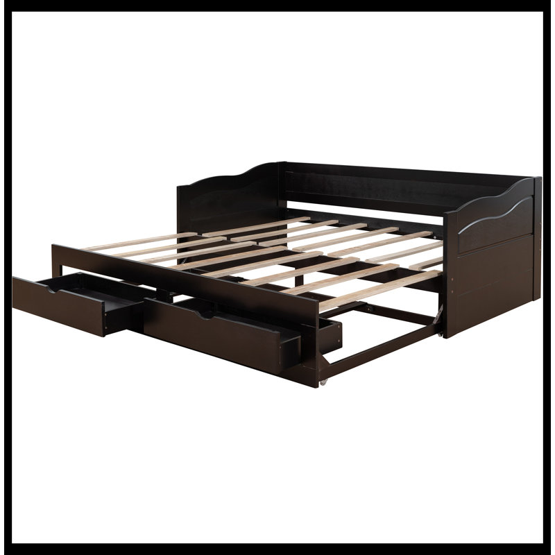 Lit de jour avec couchette Awi, Espresso, Lit simple