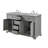 Hermes 60'' Double Bathroom Vanity with Marble Top-1842365763