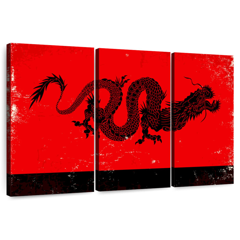 Dragon oriental Brampt, H 24 po x l 38 po