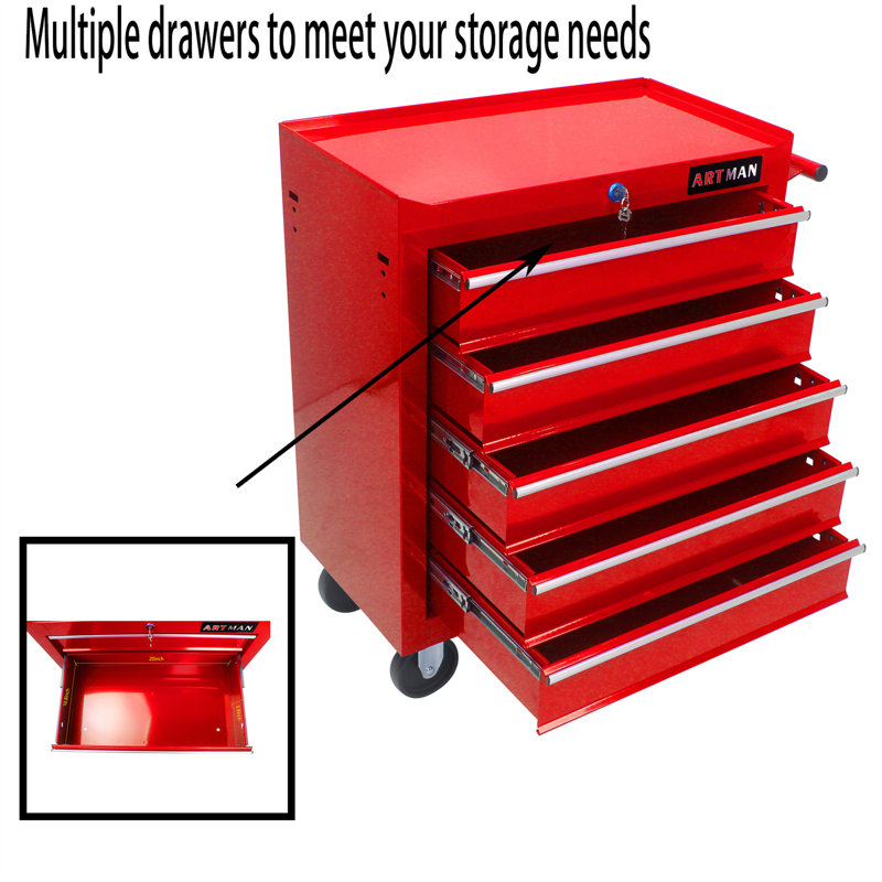 24" Toolbox,  Red