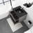24 " W Free Standing Wall Mounted 1 Single Vanity Bathroom Vanity With Solid Surface Top