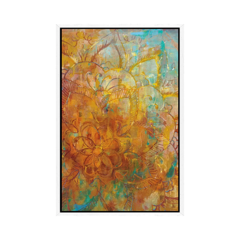 Bohemian Abstract Bright I by Danhui Nai - Print on Canvas, White Framed, 152.5 cm H x 101.5 cm W