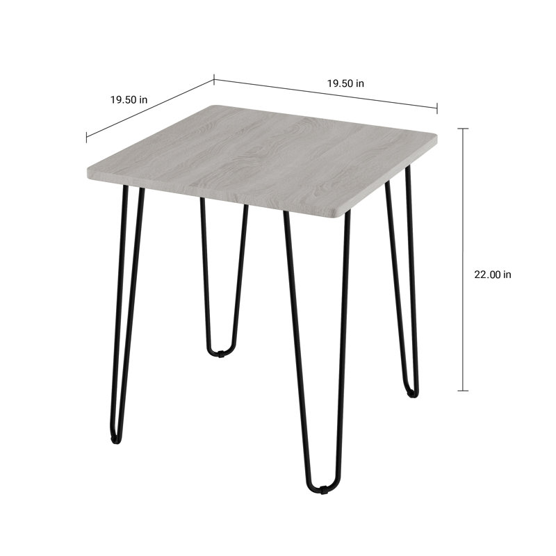 Table de bout moderne avec pieds en épingle Howse