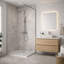  PVC Shower Panels Pack of 3 Carrara Marble Grey Waterproof Bathroom Wall Cladding 2400x1000x10mm Matt Finish