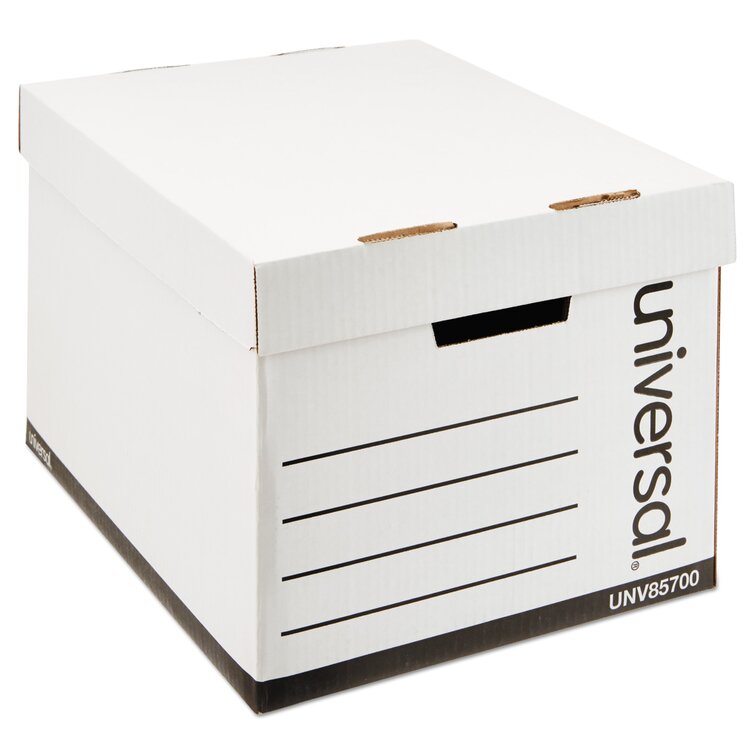 Extra-Strength Storage Box with Lid, 12/Carton
