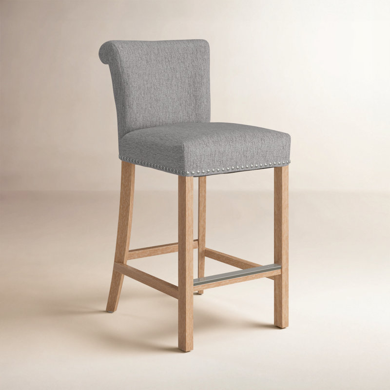 Ashland Laura Upholstered Counter Stool, Gray