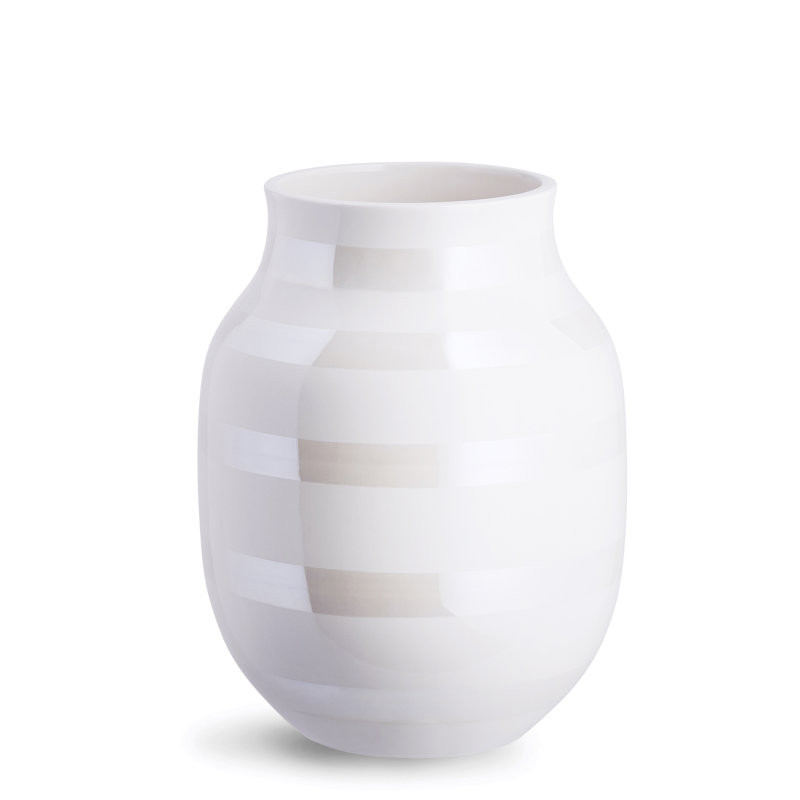 Omaggio Ceramic Table Vase, White