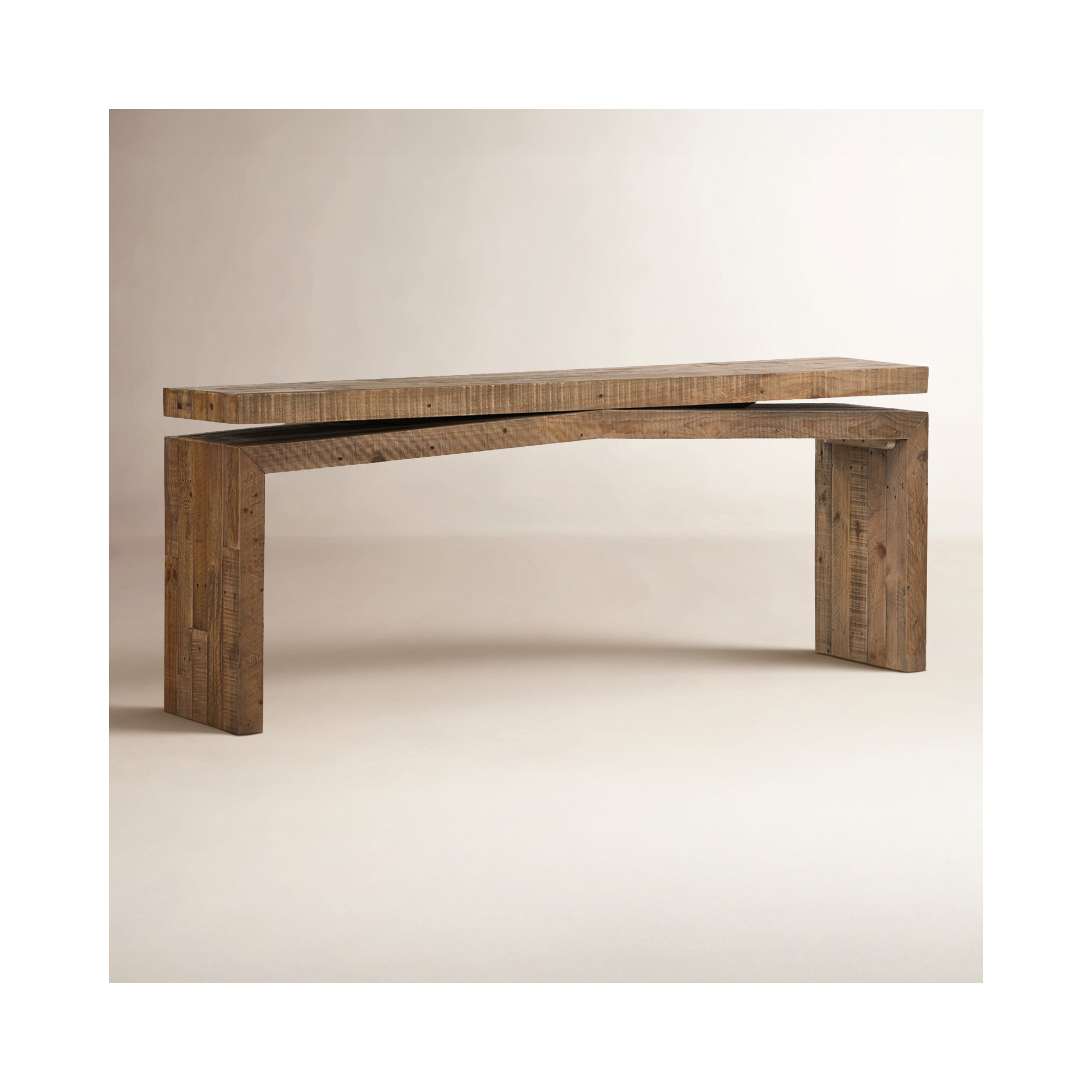 Henn Solid Wood Console Table, Sierra Rustic Natural, 30.75" H x 78.75" W x 15" D