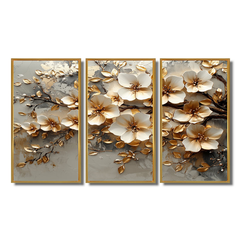 Ensemble de décorations murales fleurs de cerisier rose sur la colline I, H 40 po x l 60 po x P 1 po