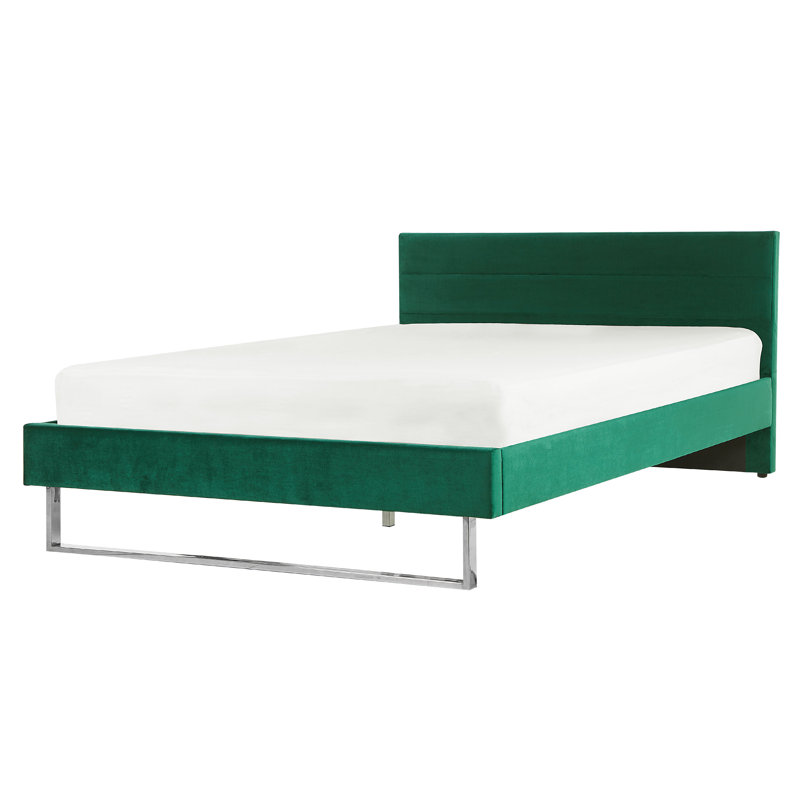 Bleckley Upholstered Bed, Green, European Kingsize (160 x 200 cm)