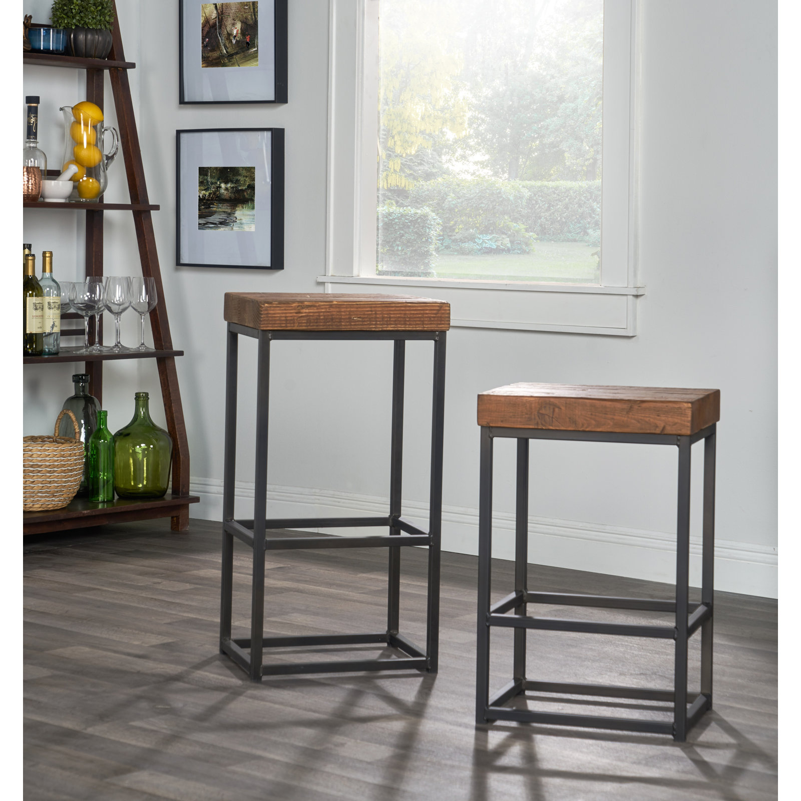 Tamera Solid Wood Stool, Bar Stool (30" Seat Height)