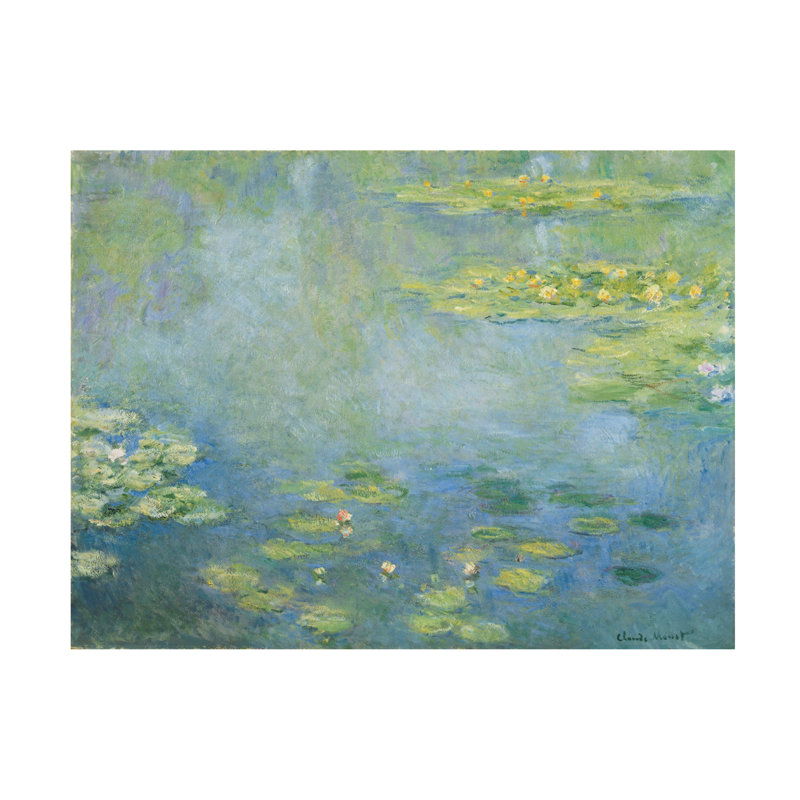 "Nymphéas 2 sur toile" par Claude Monet, H 14 po x l 19 po x P 2 po