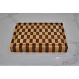 Solid Walnut And Maple Checkerboard Design Cutting Board