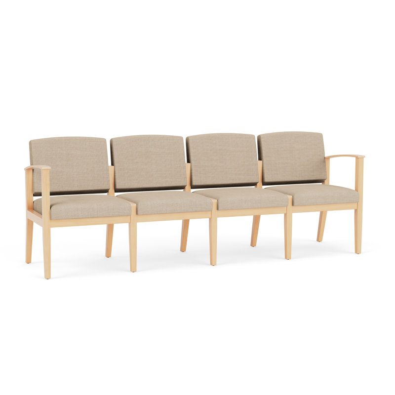 Table de bout en bois Amherst, Naturel, Chambray calcaire