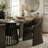 6 - Person Dining Table Sets With Extendable Table & 6 Upholstered Fabric Chairs-1684913530