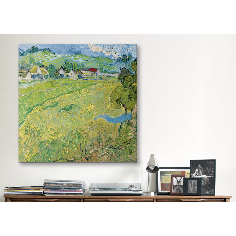 "Le Vesseots a Auvers" par Vincent Van Gogh, reproduction d'art sur toile, H 18 po x l 18 po x P 1,5 po, Pas de tapis