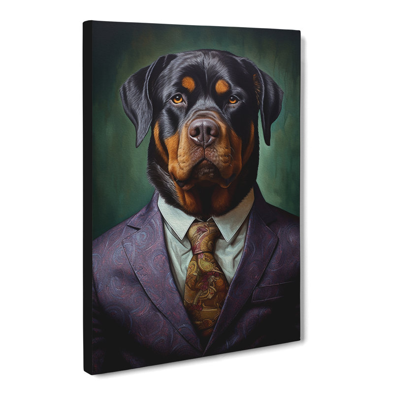 Rottweiler In A Suit No.4 - Print, 60cm H x 40cm W x 3cm D