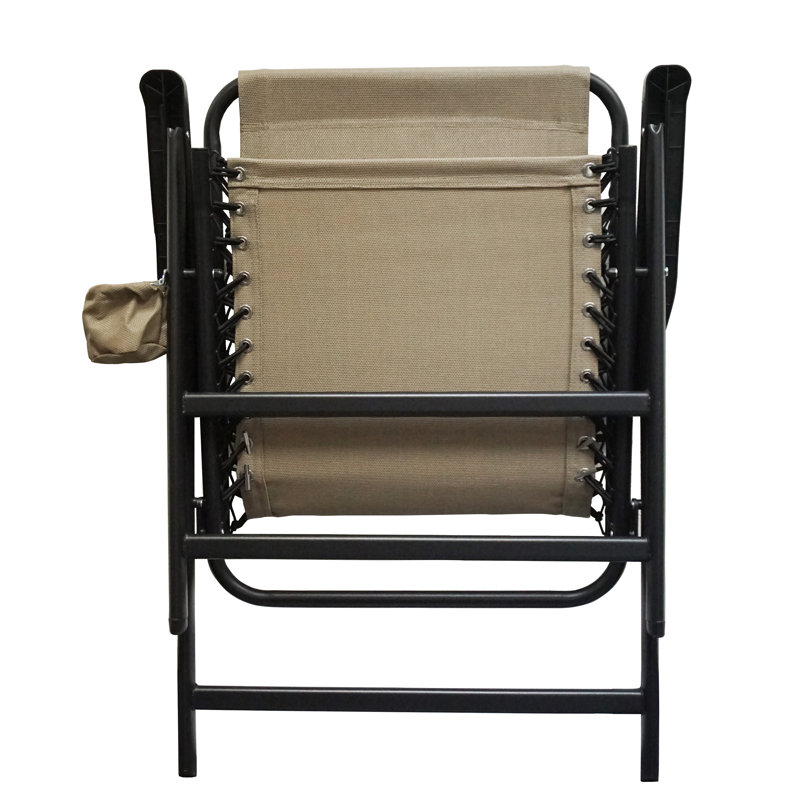 Chaise de plage pliante avec coussin, Beige