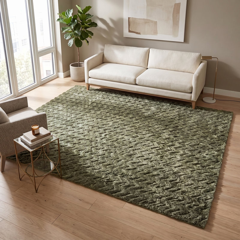 Tapis zigzag 8 pi x 10 pi, Green