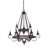 Noble 9-Light Rustic Black Chandelier