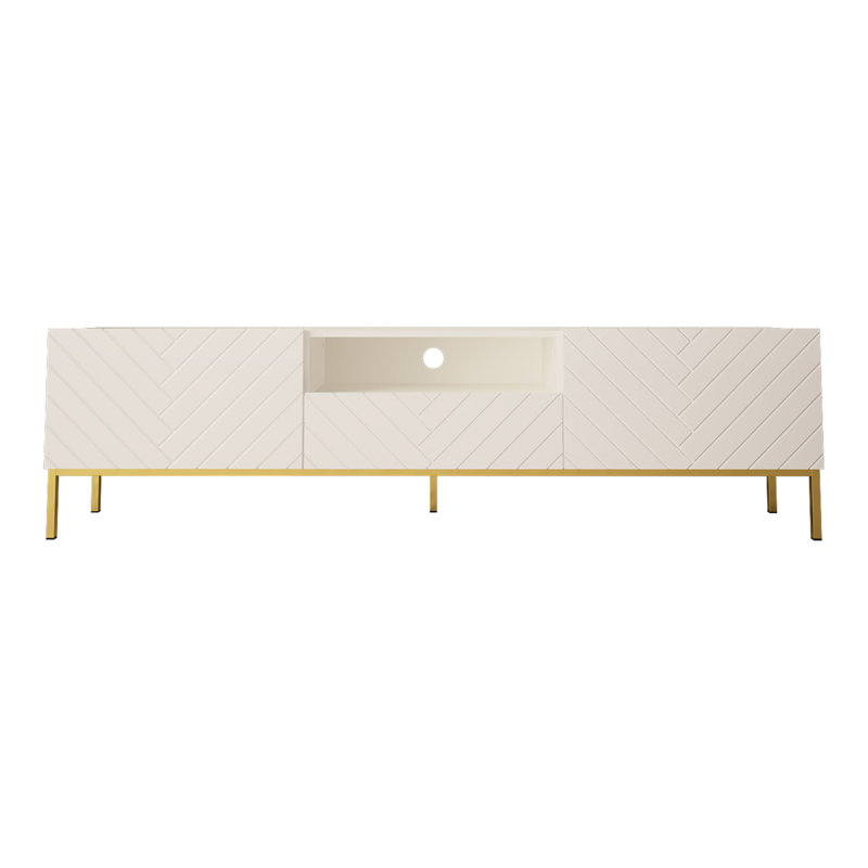 Anjie TV Stand for TVs up to 78", White Gloss