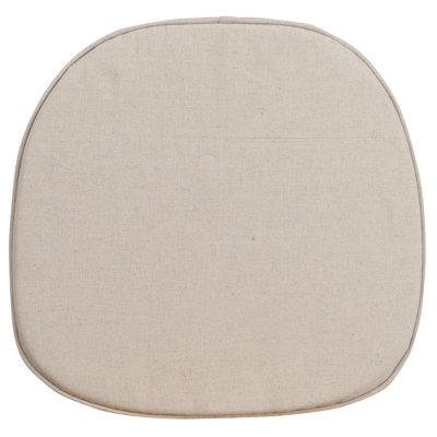 Cross Back Barstool Burlap Cushion with Tieback Straps and Removable Cover